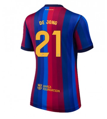 Barcelona Frenkie de Jong #21 Hjemmebanetrøje Dame 2026-27 Kortærmet Barcelona Frenkie de Jong #21 Hjemmebanetrøje Dame 2026-27 Kortærmet
